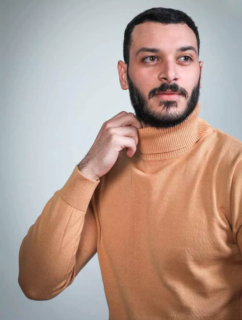 Pull Col Montant Homme Uni